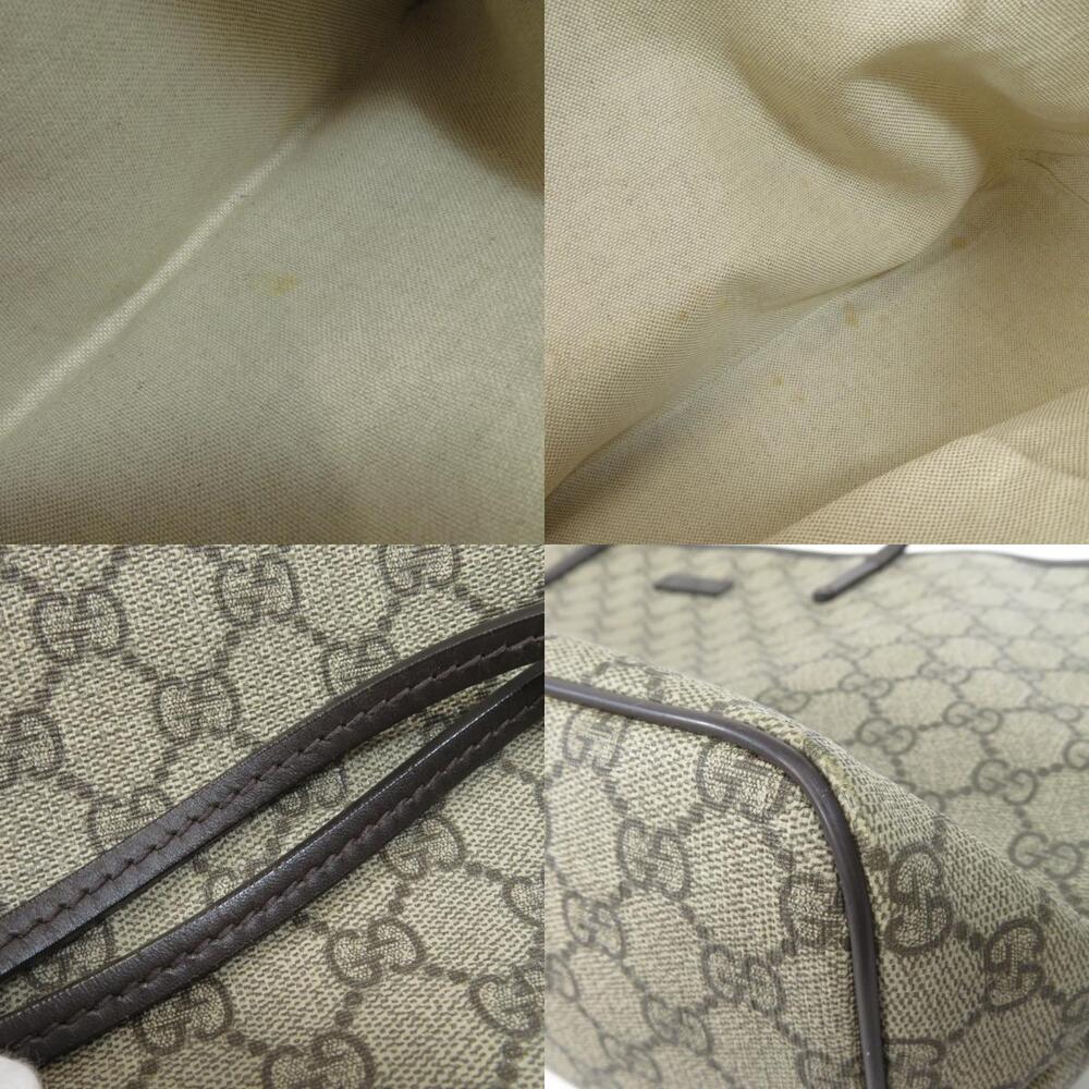 Gucci Brown Tote Supreme GG Canvas beige canvas Bag monogram - Picture 9 of 11
